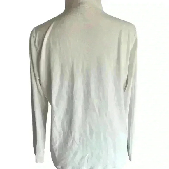 L.L.Bean Women’s Interlock Mock Turtleneck Long Sleeve  White Size Medium - Picture 5 of 5